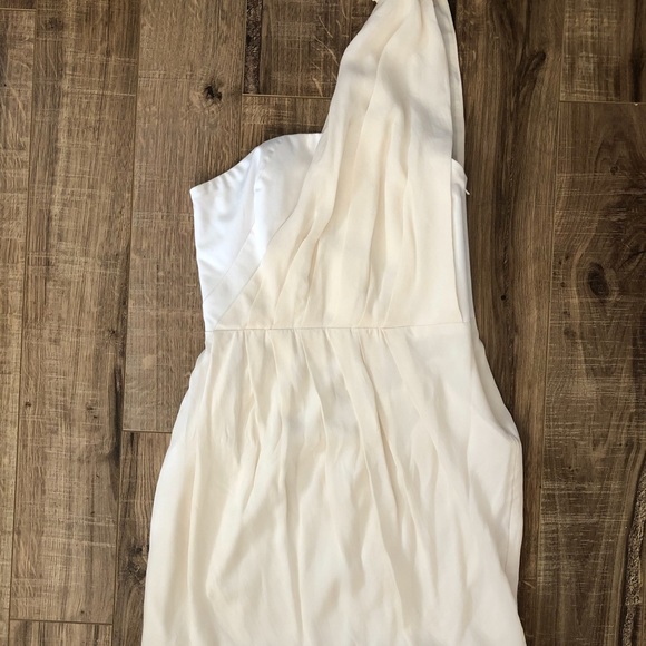 BLACK HALO White Grecian Silk Dress - Picture 4 of 7